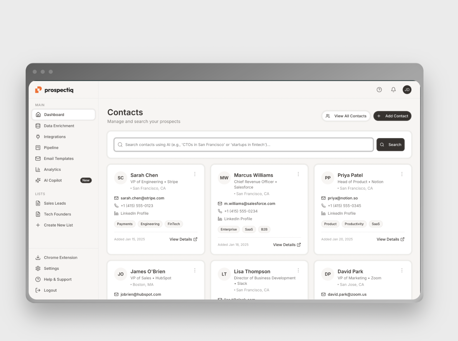 Schedules Dashboard - Customer Subscription Management